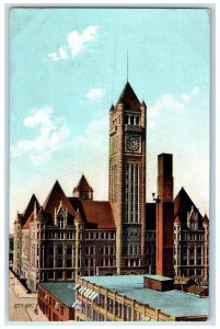 1910 City Hall Court House Corn Exchange Exterior Minneapolis Minnesota Postcard