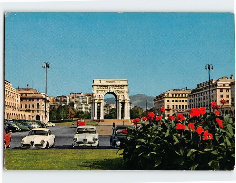 Postcard Victory Square and Monument to the Fallen, Genoa, Italy
