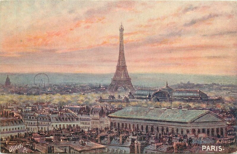 Postcard Paris France C-1910 Eiffel Tower Tuck art 23-4689 