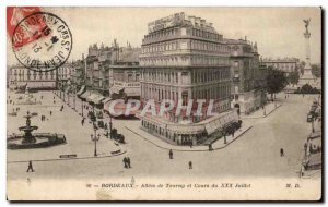 Bordeaux Old Postcard Allees de Tourny and Cours du XXX Juillet