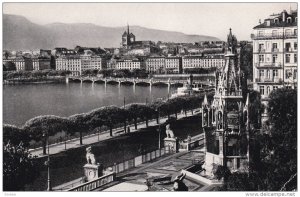 RP; GENEVE, Switzerland; Monument Brunswick et vue la ville, PU-1959