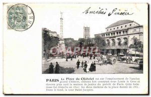 Paris Old Postcard Place du Chatelet