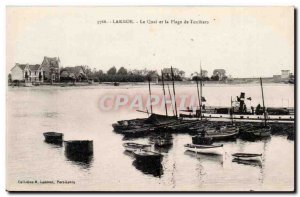 Larmor - The dock and beach Toulbars - Old Postcard