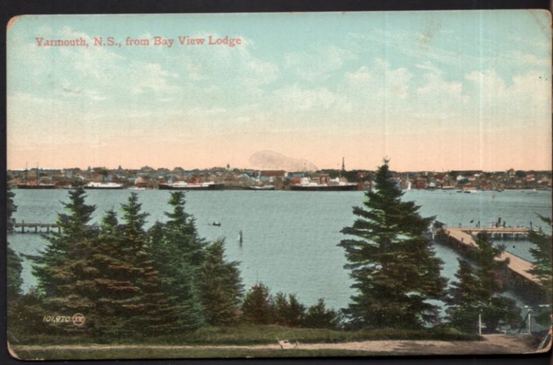 Nova Scotia YARMOUTH from Bay View Lodge - Und/B UNDIVIDED BACK