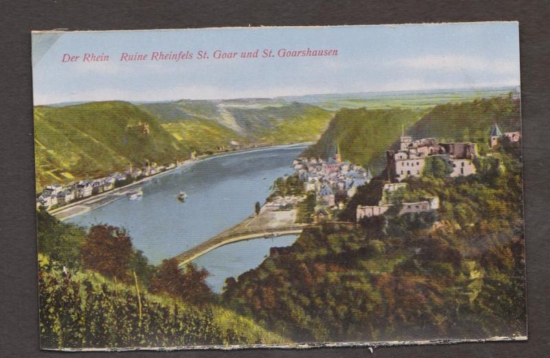 Rhein River View Of St Goar & St Goarshausen - Unused - Edge Wear