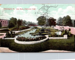 Pennsylvania Philadelphia Fairmount Park Lily Pond 1909