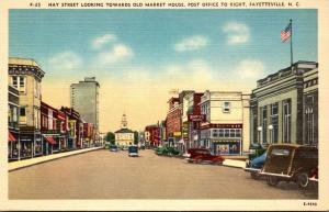 North Carolina Fayetteville Hay Street Looking Towards Old Market House Post ...