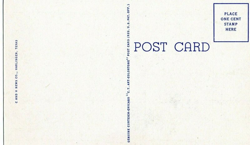 VTG 1930s US Post Office Building Laredo Texas TX Linen Postcard