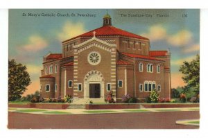 FL - St. Petersburg. St. Mary's Catholic Church (stain)