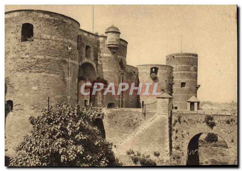 Old Postcard Angers L & # 39entree du Chateau