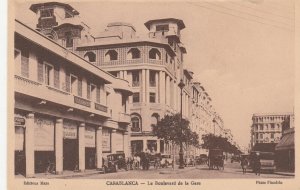 CASABLANCE, LA BOULEVARD DE LA GARE, Morocco - Vintage POSTCARD