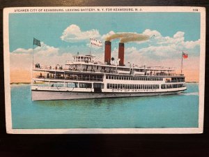 Vintage Postcard 1915-1930 Steamer Keansburg N.Y. to Kenasburg, N.J.