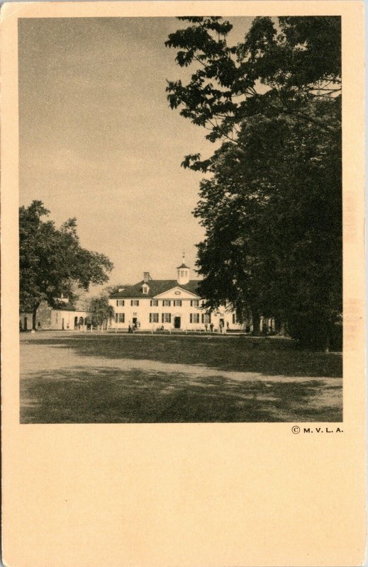 Mount Vernon Mansion West Front Virginia VA Antique Postcard DB UNP Unused 