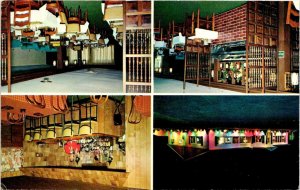 Wells, ME Maine  HENRI'S RESTAURANT Night/Bar/Bartender ROADSIDE Chrome Postcard