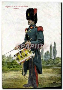 Old Postcard Militaria Regiment of Grenadiers Drum