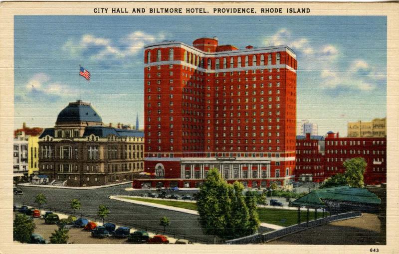 RI - Providence.  City Hall and Biltmore Hotel