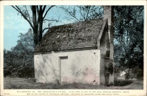 Williamsburg Virginia VA Martha Washington Kitchen 1900s-20s Vintage Postcard