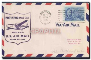Letter US AM11 Sacramento to Miami FL March 10, 1946