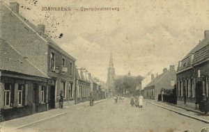 belgium, ZONNEBEKE, Yperschesteenweg met Volk (1917) Postcard