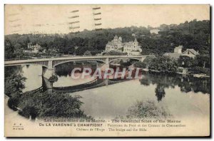 Old Postcard From La Varenne Champigny Panorama Bridge and the slopes of the ...