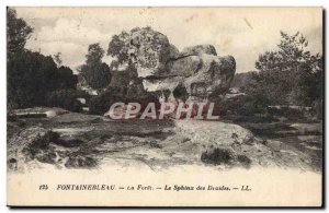 Old Postcard Palais De La Foret Fontainebleau The Sphinx Of Druids