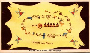 Nebraska Chadron Custer's Last Stand Indian Sign Language By C E Engle