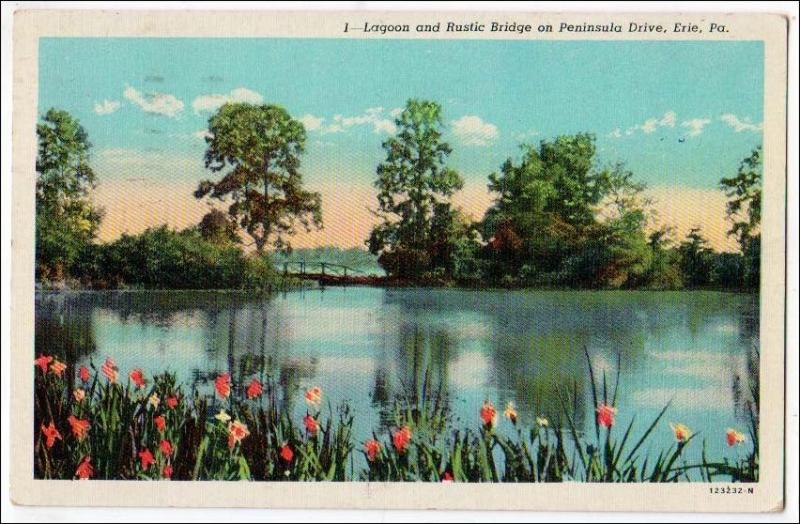 Lagoon & Rustic Bridge, Peninsula Dr. Erie PA