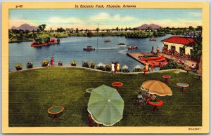 Encanto Park Phoenix Arizona AZ Taken From Clubhouse Sundeck Postcard