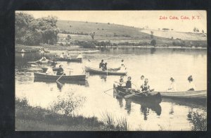 CUBA NEW YORK LAKE CUBA NY BOATING VINTAGE POSTCARD