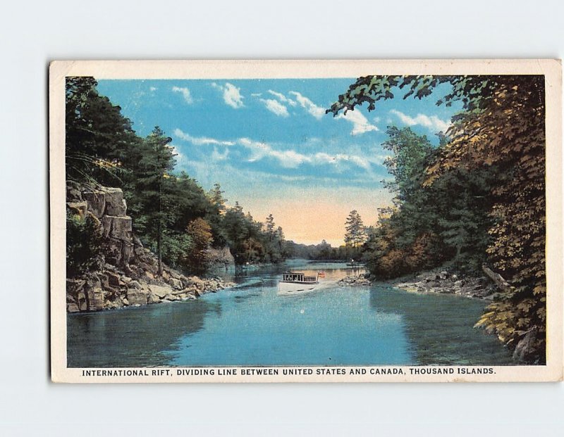 Postcard International Rift, Dividing Line, Thousand Islands