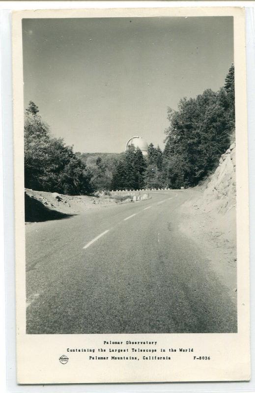 Palomar Observatory Highway California Frashers RPPC Real Photo postcard