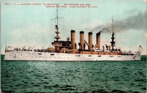 Postcard U.S. Armored Cruiser Washington