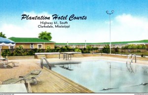 Mississippi Clarksdale Plantation Hotel Courts Swimming Pool Highway 61 South