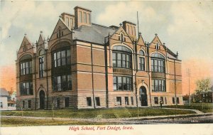 Vintage Postcard; High School, Fort Dodge IA Webster County Unposted Wheelock