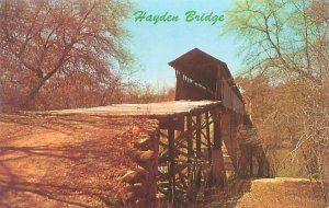 Alabama Hayden Covered Bridge Chrome Postcard Unused