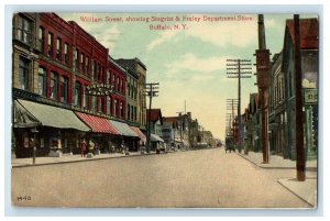 William Street Showing Siegrist & Fraley Department Store Buffalo NY Postcard 