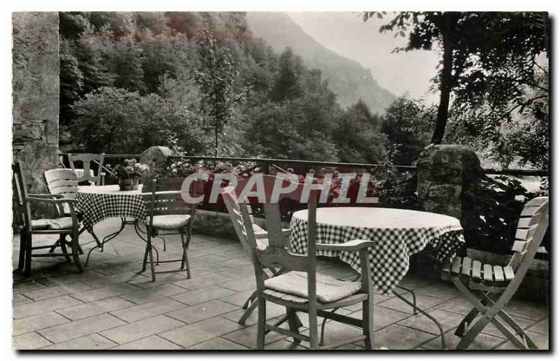 Old Postcard Gorges du Tarn Chateau de la Caze XV century Terrace