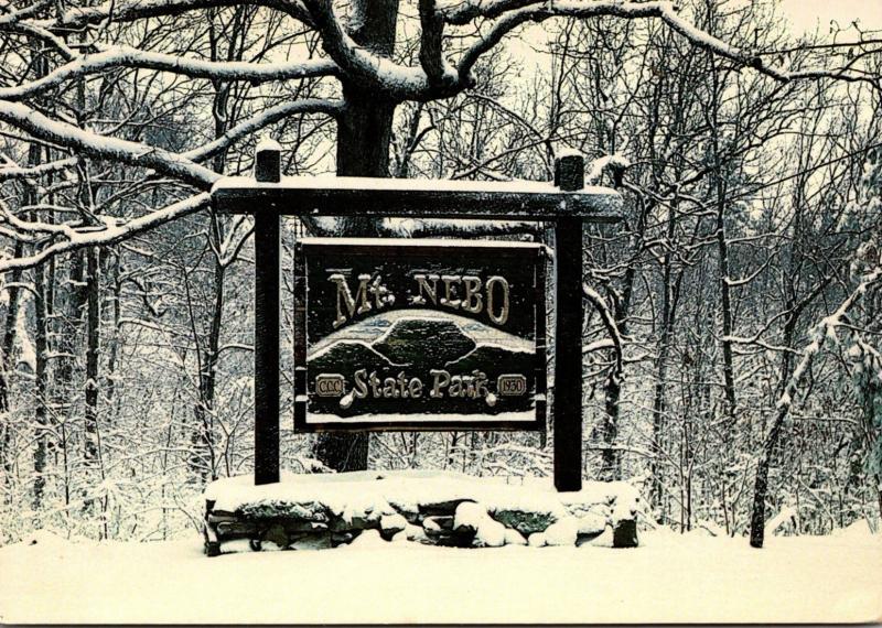 Arkansas Mt Nebo State Park Entrance Atop Arkansas Mountain