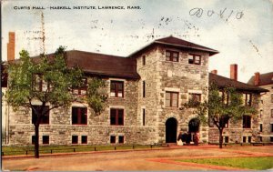 Curtis Hall, Haksell Institute, Lawrence KS c1913 Vintage Postcard R52