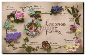 Old Postcard Fantasy Flowers of Language