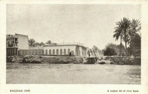 PC CPA IRAQ, BAGDAD, A TYPICAL BIT OF RIVER BANK, VINTAGE POSTCARD (b16190)