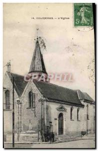 Old Postcard The Church Colombes