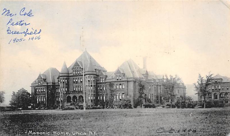 Masonic Home Utica, New York USA 1906 