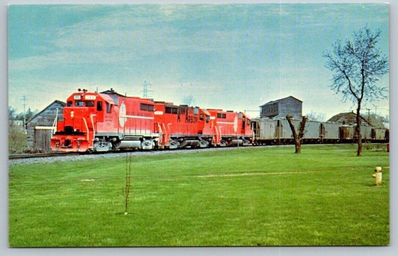Ann Arbor Railway RR Railroad Train Locomotive  Postcard