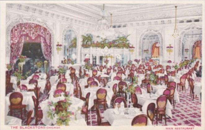 Illinois Chicago Main Restaurant Dining Room The Blackstone Hotel