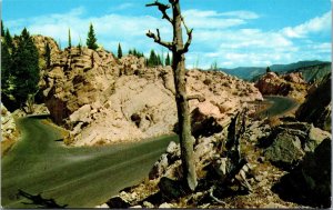 Vtg Wyoming WY Hoodoos and Silver Gate Yellowstone National Park 1950s Postcard