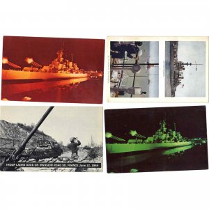 Lot of 4 Vintage Postcards - Military Related - Lot 641
