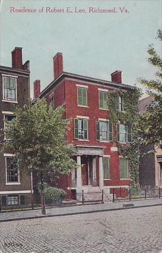 Residence Of Robert E Lee Richmond Virginia 1911