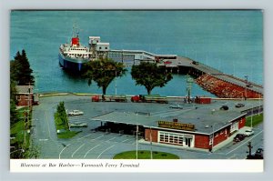 Yarmouth Terminal, Bluenose Ferry Nova Scotia, Bar Harbor Maine Vintage Postcard
