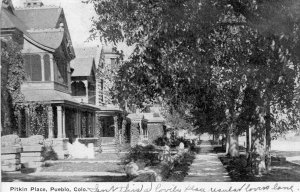 Postcard Early View of Pitkin Place in Pueblo, CO.   P5